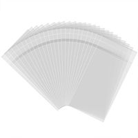 Outus 300 Pieces (5 x 7 Inches) Clear Cellophane Bags Self-Adhesive Sealing Treat Bags OPP Plastic Bag for Candy, Soap, Cookie, Valentine Chocolates