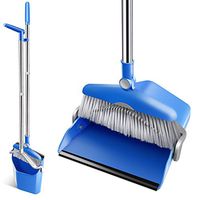 Mastertop Broom and Dustpan Set Indoor or Outdoor Heavy Duty Floor Cleaning Sweep Sets