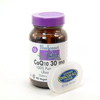 Bundle - 2 Items: 1 Bottle of CoQ10 30 mg by Bluebonnet - 90 Softgels and 1 VDC Pill Box
