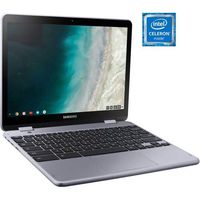 Samsung - Plus 2-in-1 12.2" Touch-Screen Chromebook - Intel Celeron - 4GB Memory - 32GB eMMC Flash Memory - Stealth Silver