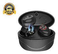 Waterproof TWS Bluetooth 5.0 Wireless Earbuds Sports One Touch 3D Noise Canceling HiFi Stereo Sound with Mic and Charging Case for iPhone Androids Tablets and Bluetooth Devices