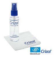 Glasses Cleaner | Eyeglass Cleaner- Crizal Lens Cleaner (2 oz) with Crizal 7" x 5 3/4" Microfiber Cloth. #1 Doctor Recommended Eye Glass Cleaner for All Anti Reflective Lenses-1 Pack