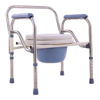 Commode Chair Stainless Steel Elderly Toilet Chair Pregnant Woman Commode Chair Fold Toilet Bowl Bathroom Accessibility Bath Chair Non-Slip Safety Commode Chair,A