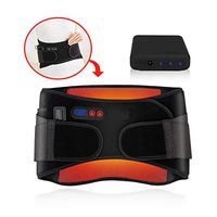 Heated Waist Brace Belt Wireless Rechargeable Battery Far Infrared Heating Wrap Lower Back Pain Relief Massage Pad for Abdominal Stomach Cramps Arthritic Menstrual Therapy for Lumbar Support