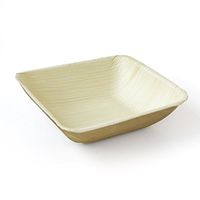 Square Shape Palm Leaf Dinnerware Bowl - Indoor and Outdoor Party Bowl - 7 inch, 25 Pieces