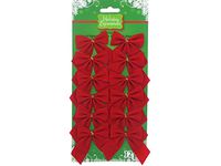 Holiday Velvet Bow Red - 2 by 2, 12 Pieces (3 Pack)