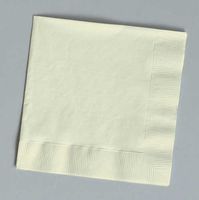 Ivory Beverage Napkin, 2 Ply, Solid (12pks Case)