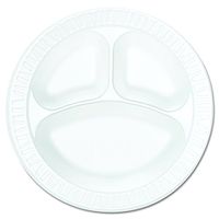 Dart 10CPWCR Concorde Foam Plate, Compartmented, 10 1/4" dia, WE, 125 per Pack (Case of 4 Packs)