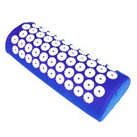 Mexidi Acupressure Mat Pillow Set Body Foot Massage Cushion Shakti Yoga Mat Muscle Relaxation, Relieve Your Stress, Back, Neck,Sciatic Pain with Carry Storage Bag (Blue, Massage Pillow)
