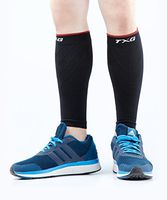 aPrime TXG Graduated Compression Ultra Thin Calf Sleeve Nylon and Lycra Extra Aquatimo Technology Keeps Legs Cool and Dry, 15-20mmHg for Everyday use (L (Calf 15"-16.5"), Black)