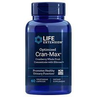 Life Extension Optimized Cran-Max Cranberry Whole Fruit Concentrate with Ellirose, 250MG,  60 Veg Capsules (Pack of 3)