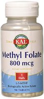 Kal 800 Mcg Methyl Folate Tablets, 90 Count