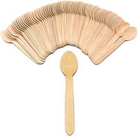Pack of 150 Disposable 6.5" Natural Birchwood Wooden Spoons (Compostable & Biodegradable)