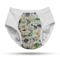 Adult Reusable Cloth Diapers Incontinence Underwear - Pull-on Style (Large, Garden Snail)