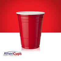AmeriCups Quality Disposable Plastic Cups - Plastic Party Cups 16 Ounce (50)