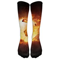 Amazing Soccer Football Fire Compression Socks For Mens & Womens Unisex Comfortable Stockings For Sports