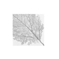 Pack of 20 Silver Leaf Luncheon Size Paper Napkin 6.5" x 6.5"