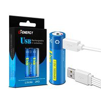 Usb Rechargeable Battery AA-1.5v 500mAh Rechargeable Battery AA -Not Need Extra Charger to Charge the AA Rechargeable Lithium Battery with 1.5 Hour Fast Charging Time（2pack）