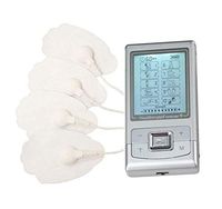 10 Modes Best tens EMS nmes Unit Machines Electric Electron Electronic Pulse Back Neck Legs Massagers Handheld for Back Neck Shoulder Knee Pain tmj Replacement Pads HealthmateForever NK10GL (Silver)
