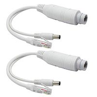 SHANDETM 2 Pack Active 48V to 12V Waterproof Poe Splitter Adapter Compliant 10/100Mbps for IP Camera AP Voip Phone and More White Color