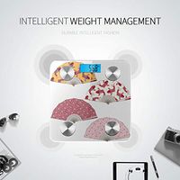 LYAOE Bluetooth Body Fat Scale Japanese Style Folding Fan Smart Wireless Scale with LCD Display Measuring Body Weight Bmi and Health Digital Scale
