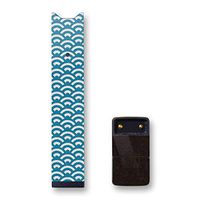 Biijo Japan Juul Skin Wrap for juul Accessories Sticker Wave NAMI Kimono UKIYOE (Light Blue)