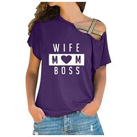 Women's Valentines Day Shirt,Casual Cross Shoulder Funny Print Short Sleeve T-Shirt Summer Cute Graphics Blouse Top