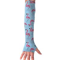 FRS Ltd Unisex Cooling Arm Sleeves Flamingo Above The Water Sun Block UV Protection Perfect Driving Fingerless Breathable Gloves (1 Pair)