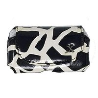 Giraffe Print Insulin Pump Carrying Case/Pouch with Belt Clip. (Brown, Large V3)