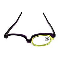 Reading Glasses Magnifying Make-up Glasses Eyes Makeup Glasses flip Lenses for Women (+3.0, Yellow)