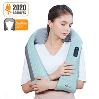 Hueplus CORDZERO-880 Cordless Premium Heated Shiatsu Back Neck Shoulder Massager with 3D Thumb Tension Technology, Real Hand Massage for Home or Office FDA Registered