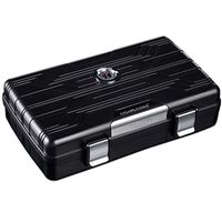 Humidors Cigar Box Cigar Portable Travel Cigar Box Cigar Cabinet Cigar Accessories (Color : Silver, Size : 21.512.35.5cm)