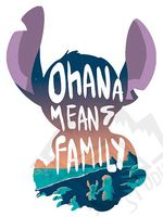 Imagnt Studio Lilo and Stitch Decal Ohana Means Family Motivational Quote Printed on White Vinyl for Laptops MacBook, Tablet, Retina, Air, Phones, iPhone, car Bumper Decal (3 inches)