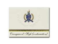 Signature Announcements Orangewood High (continuation) (Redlands, CA) Graduation Announcements, Presidential style, Elite package of 25 with Gold & Blue Metallic Foil seal
