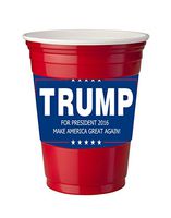 4 Pack of Vinyl Decal Stickers for Disposable Cups/Trump Make America Great Again