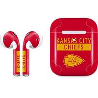 Skinit Decal Audio Skin for Apple AirPods with Wireless Charging Case - Officially Licensed NFL Kansas City Chiefs Red Performance Series Design