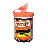 Sell all the Things Case of 6 Orange Peels Multi-Purpose Wipes, 70 Wipes per Canister, 16.4¢ per Wipe, 420 Total Wipes, Safe for Hands, Contain Lanolin and Vitamin E, Peel Away Grease, Oil and Paint