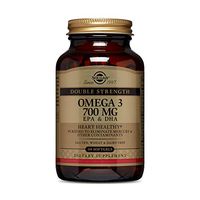 Solgar Double Strength Omega-3 700 mg, 60 Softgels - Fish Oil Supplement - Support for Cardiovascular, Joint & Cellular Health - Contains EPA & DHA Omega 3 Fatty Acids - Gluten Free - 60 Servings