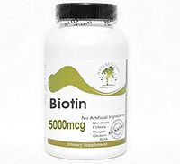 Biotin 5000mcg ~ 100 Capsules - No Additives ~ Naturetition Supplements