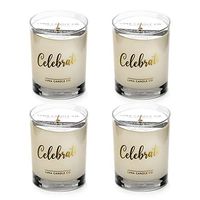 LUNA CANDLE CO. Celebrate - Vanilla Scented Luxurious Candles - 11 Oz (4 Pack)
