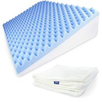 COZILIFT Luxury Support Therapy Bed Wedge Pillow - 8 inch height, Cooling Gel Infused Therapeutic Memory Foam, Versatile Back & Leg Pillow - Back Pain, Injury, Acid Reflux, GERD, Sinuses & Snoring.