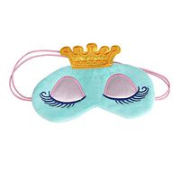 🍒Jonerytime🍒Cute Eyes Cover Crown Style Travel Sleeping Blindfold Shade Eye Mask (Light Blue)