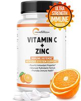 Vitamin C Tablets with Zinc, 25 Vitamins & Nutrients for Immune Support for Adults Kids - Zinc Tablets VIT C Immune System Booster, Immunity Defense, High Absorption - Non GMO, Gluten Free (1 Pack)