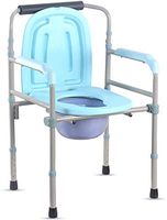 Toilet Seat, Folding Elderly Toilet Seat Toilet Stainless Steel Portable Folding Commode Chair, Bedroom Chair Height Adjustable Stool Toilet Chair for Elderly, Disabled, and Handicapped