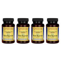 Swanson Simag Marine Magnesium 200 Milligrams Elemental 200 Milligrams 60 Veg Capsules (4 Pack)
