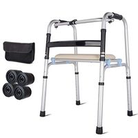 Healthcare Folding Aluminium Walking Frame Portable Walker/one Button Folding Walking Frame/Ergonomic Handles - Adjustable Height