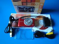 Samsung SL600 12 Megapixel Digital Camera with 5x Optical Zoom, 2.7â€ LCD, Smart Auto, Digital Image Stabilization, Red