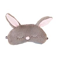 ACTLATI Sleep Mask - Plush Bunny Eye Mask with Adjustable Strap,Cute Animal Eyeshade for Women Girls Kids