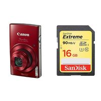 Canon Digital Camera - Wi-Fi & NFC Enabled (Red) With 16GB Memory Card