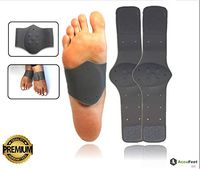 AccuFeet Silicone Arch Support for Flat Foot Pain- Unisex – Reusable & Adjustable Compression Brace and Wrap for Flat Feet – Achilles Tendon, Plantar Fasciitis and Foot Pain Relief.